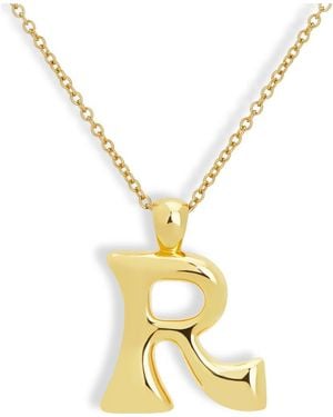 MOD AND JO Blake Bubble Letter Pendant Necklace - Metallic