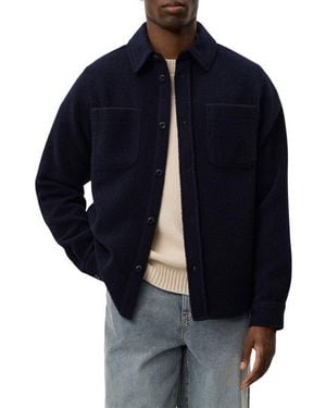 Les Deux Lennon Bouclé Overshirt - Blue