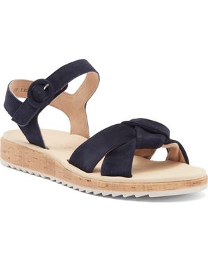 Paul Green Trento Ankle Strap Platform Sandal - Blue