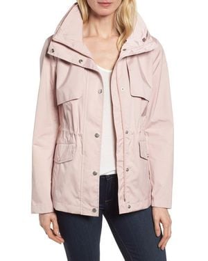 Cole Haan Water Repellent Hooded Parka - Pink