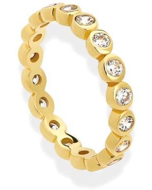 MOD AND JO Nina Round Bezel Eternity Ring - Metallic