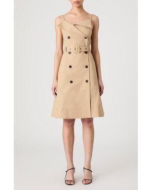 French Connection Belted Trench Dress - Natural