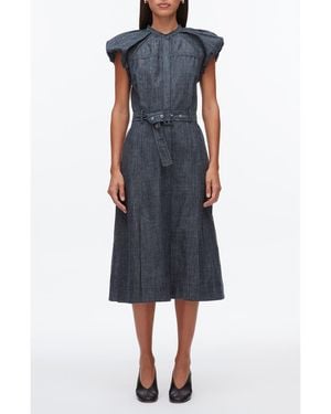 3.1 Phillip Lim Short Sleeve Denim Dress - Blue