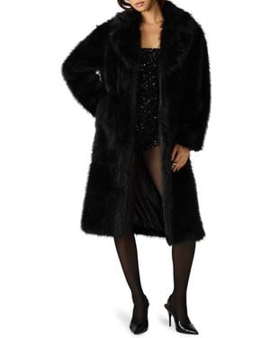 Steve Madden Oversized Long Sleeves Coat - Black