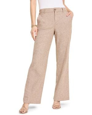 NIC+ZOE Eliot Cotton & Linen Wide Leg Pants - Natural