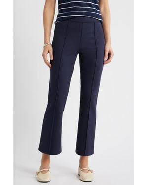 Caslon Pull-On Stretch Ponte Kick Flare Leg Pants - Blue