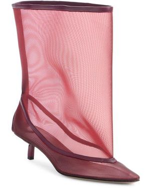 Jacquemus Les Bottes Tourni Short Mesh Bootie Pump - Pink