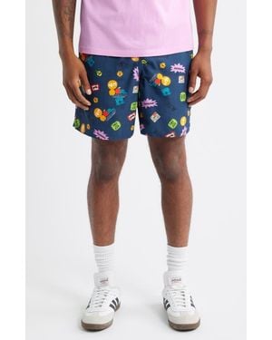 ICECREAM Scatter Graphic Nylon Shorts - Blue
