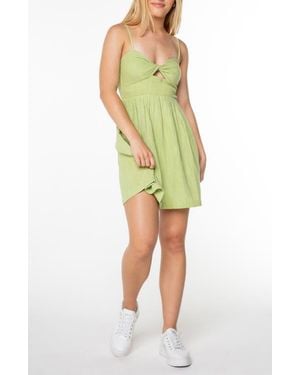 Roxy Sunruse Vibes Cutout Minidress - Green