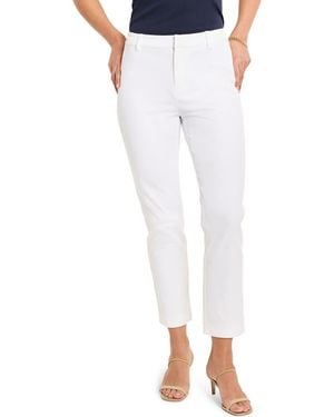 NIC+ZOE Copley Stretch Cotton Blend Pants - White