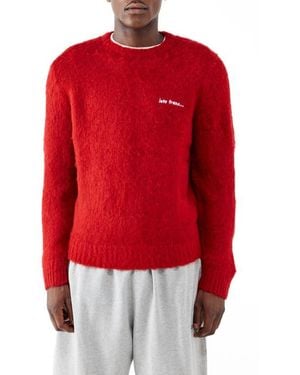iets frans... Brushed If Embroidered Crewneck Sweater