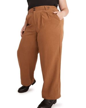 Madewell Harlow Wide Leg Pants - Brown