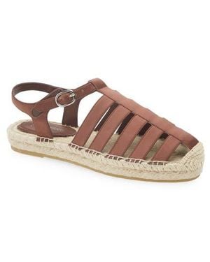 Jeffrey Campbell Tan Lines Espadrille Fisherman Sandal - Brown