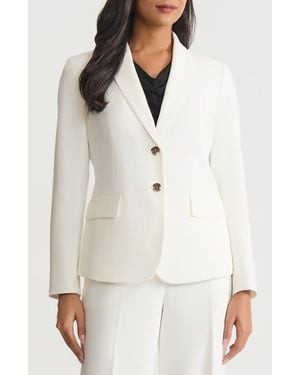 Kasper Two-Button Blazer - White