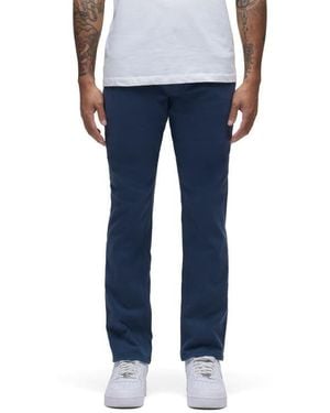 Hudson Jeans Blake Slim Straight Stretch Twill 5-Pocket Pants - Blue