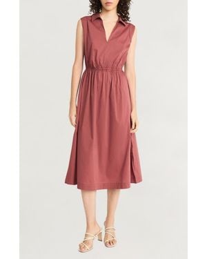 Luxely Collared Cutout Midi Dress