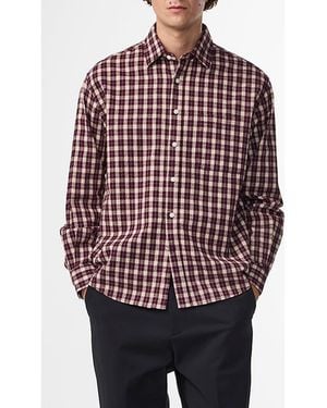 NN07 Deon 5465 Organic Cotton Button-Up Shirt - Red