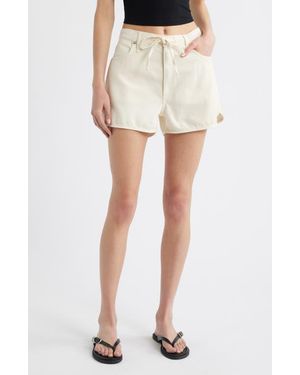 Rag & Bone Nolan Drawstring Denim Shorts - Natural