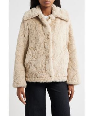 Sam Edelman Faux Fur Jacket - Natural
