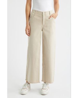 Wit & Wisdom Wyatt Skyrise High Waist Ankle Wide Leg Jeans - Natural