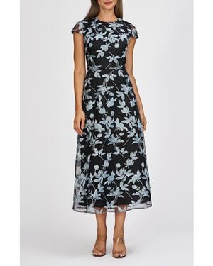 JS Collections Yvette Embroidered Midi Dress - Black