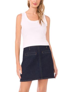 Vince Camuto Ruffle Rib Tank - Blue
