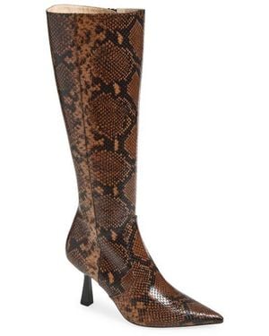 Stuart Weitzman Stuart Supersculpt Pointy Toe Knee High Boot 75 - Brown