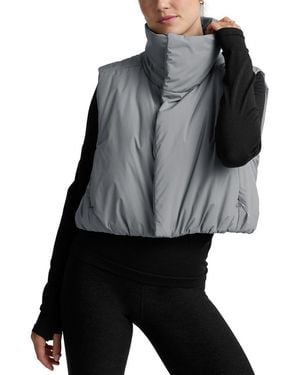 Beyond Yoga Warm-Up Water Repellent Puffer Vest - Black
