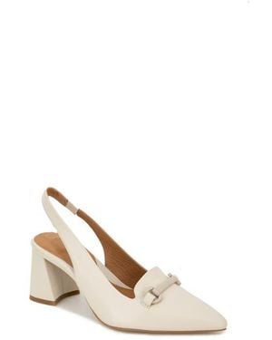 Gentle Souls Dionne Block Heel Slingback Pump - Natural