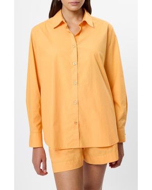 French Connection Rhodes Poplin Button-Up Shirt - Orange