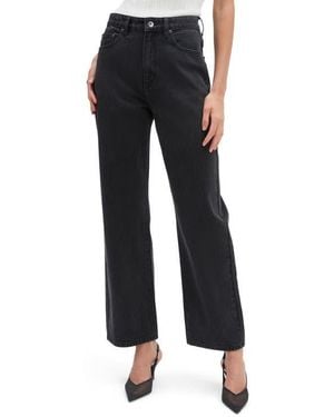 Bardot Cindy High Waist Wide Leg Jeans - Black