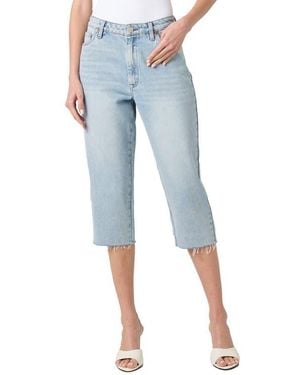 Blank NYC Raw Hem Cutoff Crop Capri Jeans - Blue