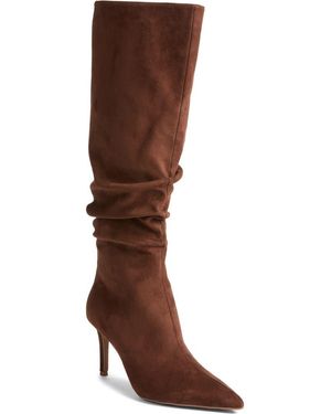 Open Edit Ariana Pointed Toe Knee High Boot - Brown