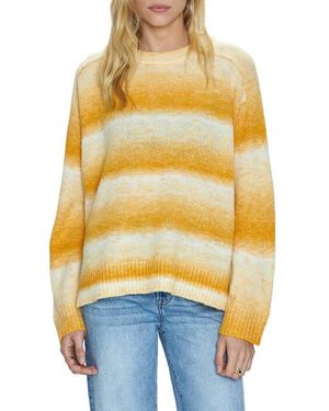 Pistola Dip Dye Stripe Crewneck Sweater - Yellow