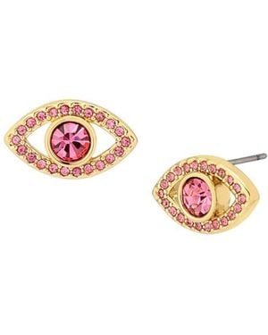 Kurt Geiger Pavé Evil Eye Stud Earrings - Pink