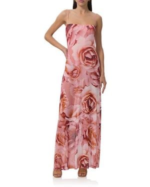 AFRM Shea Floral Print Slipdress - Red