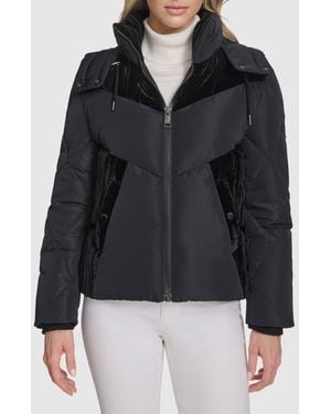 Andrew Marc Tayte Puffer Jacket With Removable Hood - Black