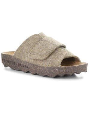 ASPORTUGUESAS Clavi Wool Felt Slide Sandal - Gray