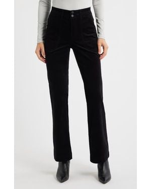 Wit & Wisdom Madison 'Ab'Solution High Waist Bootcut Corduroy Pants - Black