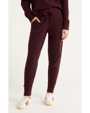 Zella Wool & Cashmere Knit Sweatpants - Red