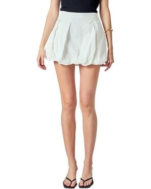 Endless Rose Bubble Hem Cotton Miniskort - Blue