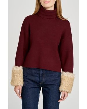Wayf Rebecca Turtleneck Sweater - Red