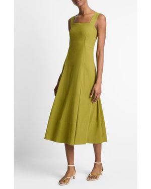 Vince Square Neck Midi Dress - Yellow