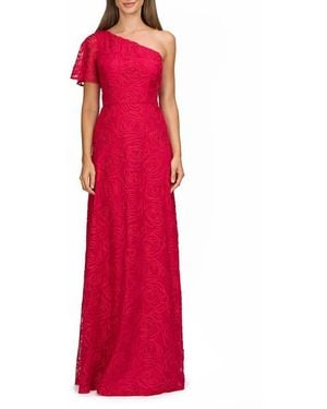 JS Collections Anastasia Single Flutter Sleeve Gown - Red