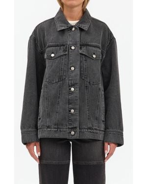 DAZE Beau Denim Trucker Jacket - Black