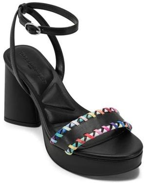 KARL LAGERFELD Haden Ankle Strap Platform Sandal - Black