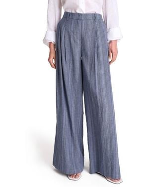 Twp New Didi Pleated Wide Leg Pants - Blue