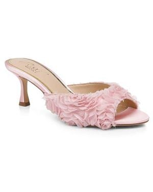 Badgley Mischka Scarlet Mesh Flower Sandal - Pink