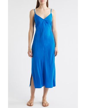 Alex Mill Carly Cupro Blend Slipdress - Blue