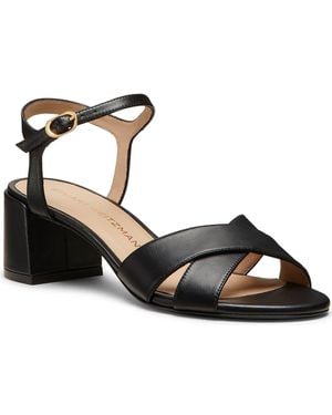 Stuart Weitzman Dayna Ankle Strap Sandal - Black